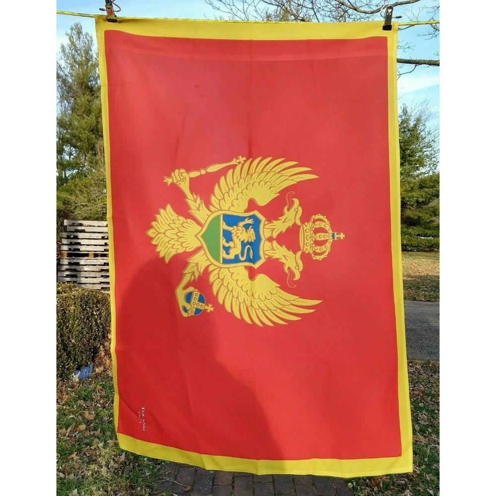 Montenegro Flag Red And Gold Toland 28 By 39 Inches